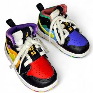 NBA - Air Jordan 1 Mid SS Six Championships (GS) Shoes - FD1318-007 - Kids/Baby